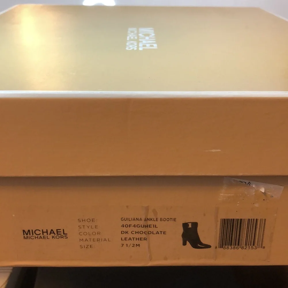 MICHAEL Michael Kors Guiliana Ankle Bootie  Chocolate Size 7 1/2 - Picture 12 of 12